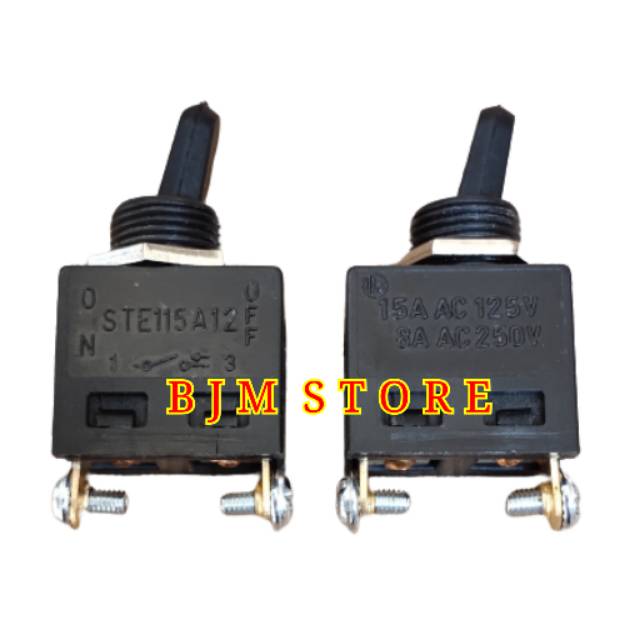 Saklar / Switch Gerinda Medium ( 8 Ampere ) / Saklar Bor HITAM