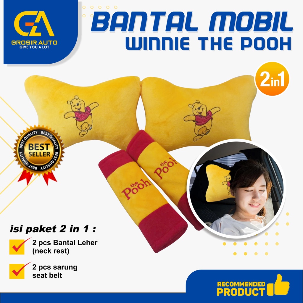 Bantal Mobil 2 in 1 Bertema WInnie The Pooh MURAHH