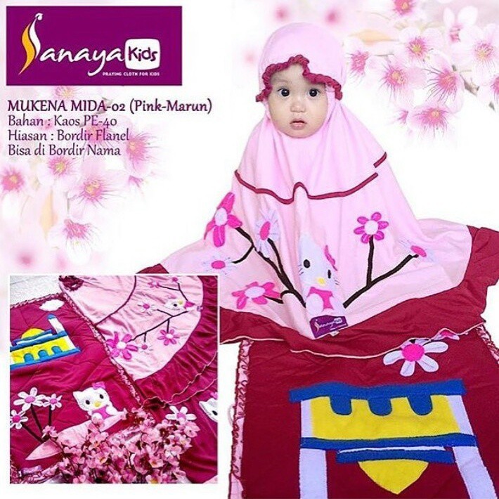 Mukena Anak - Mukena Anak 3 Tahun Plus Sajadah