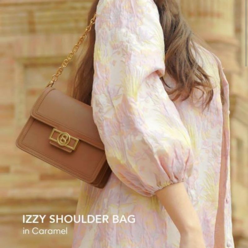 Buttonscarves Izzy Shoulder Bag In Caramel ukuran Normal ORIGINAL