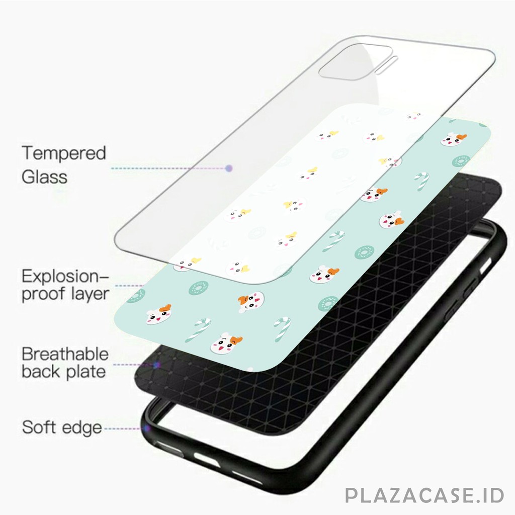 Softcase Glass Cute [K67] for RENO 4F V20 V20 SE REDMI 9C A53 C17 RENO 4 REALME 7i Y30 Y50 A31 A73