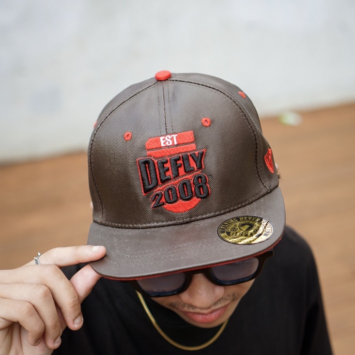 Defly topi cap hat - 2008 brown