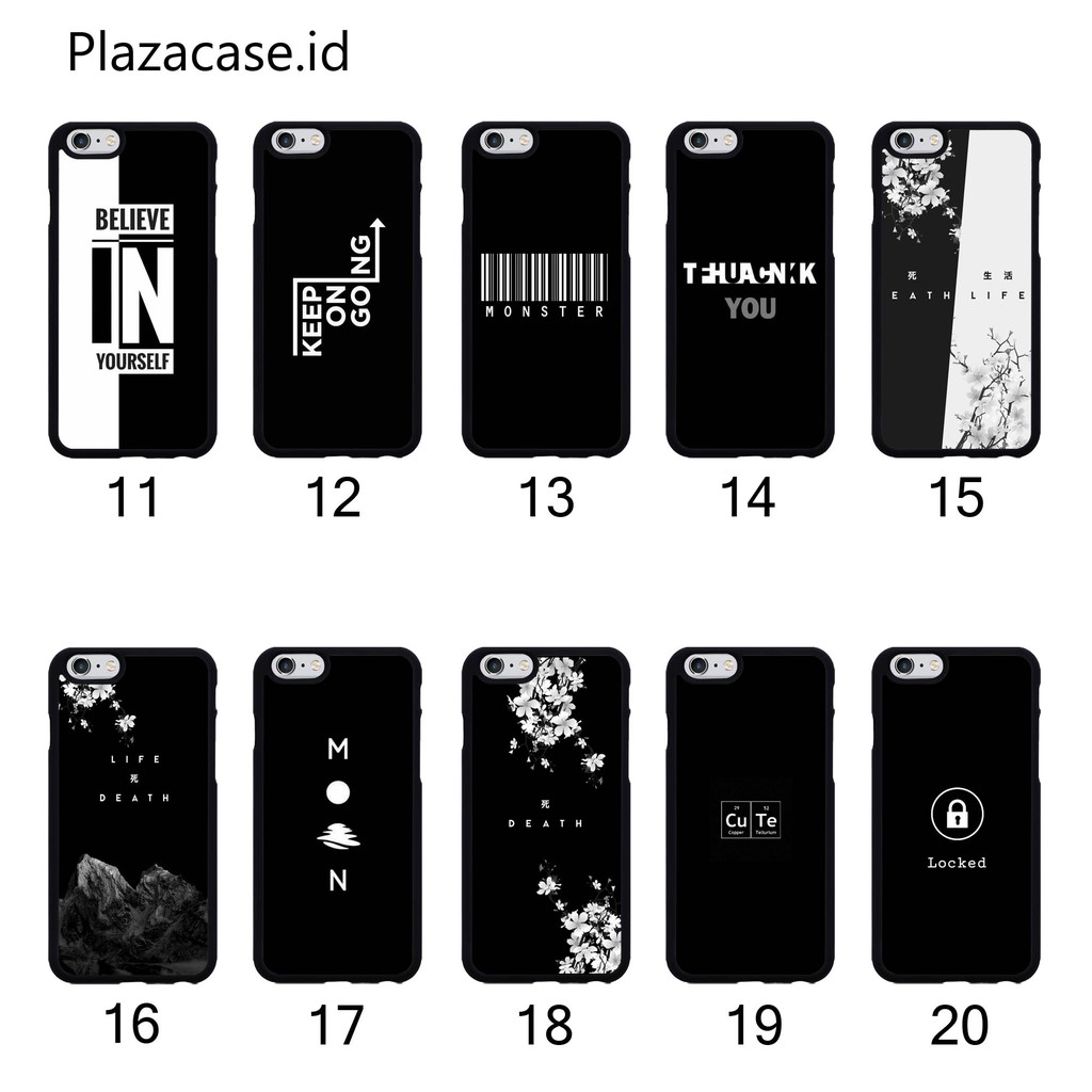 [P35] Case 2D Glossy Black For All Type