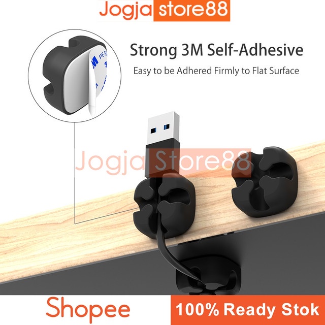 

Cable Clip Cross Holder Manajemen Kabel 1 PCS - Black