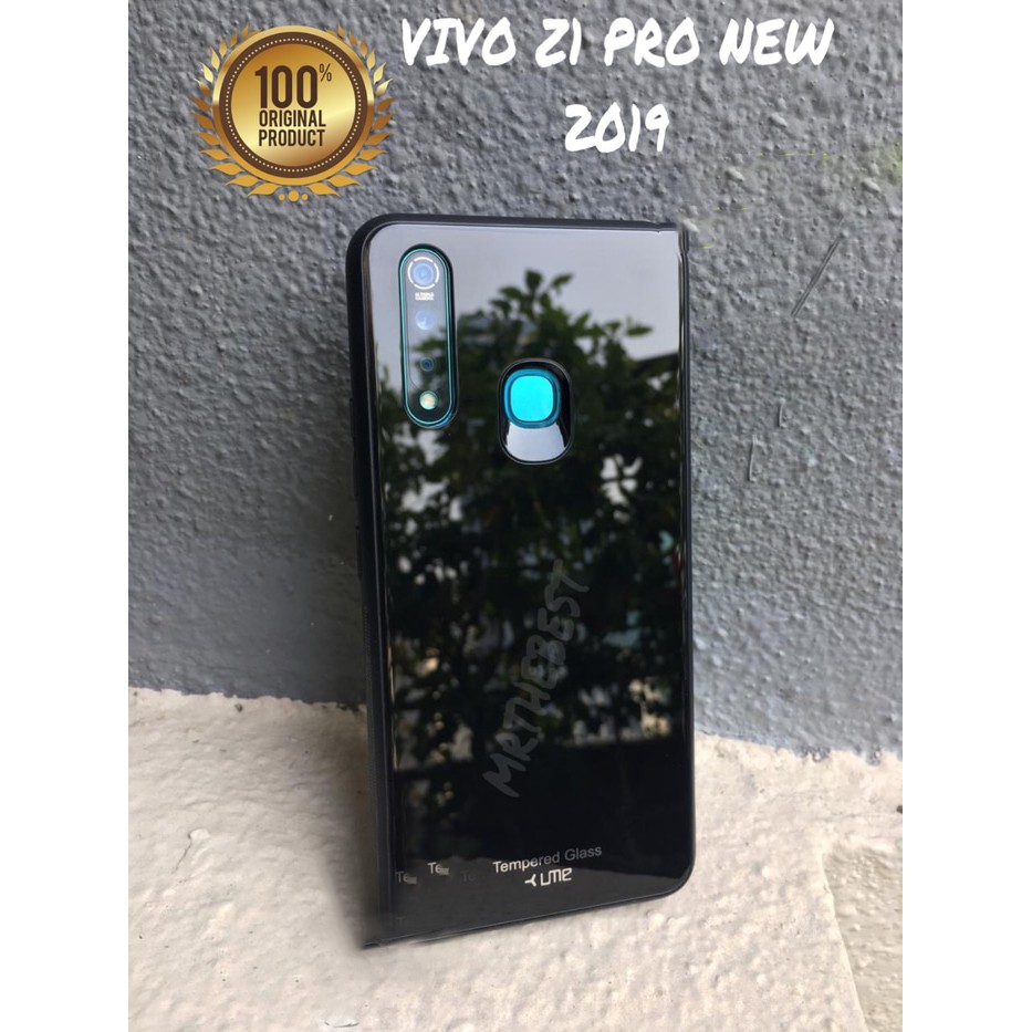 VIVO Z1 PRO UME TEMPERED GLASS HARD CASE COLOR LUXURY BACK COVER VIVO Z1 PRO UME TEMPERED GLASS HARD