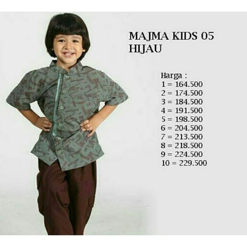 koko anak terbaru majma kids 05 hijau