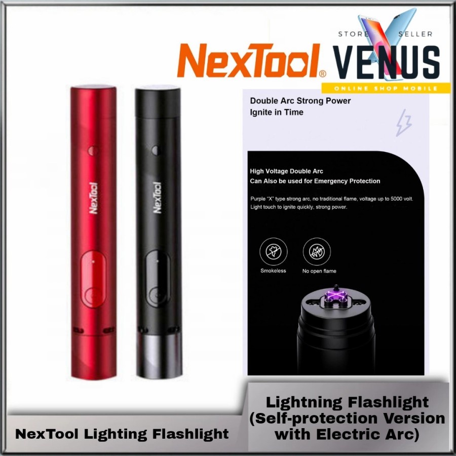 NexTool Lightning Flashlight Self Protection Version with Electric Arc