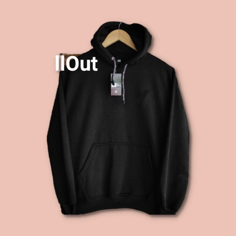 SWEATER HOODIE HITAM POLOS KWALITAS PREMIUM