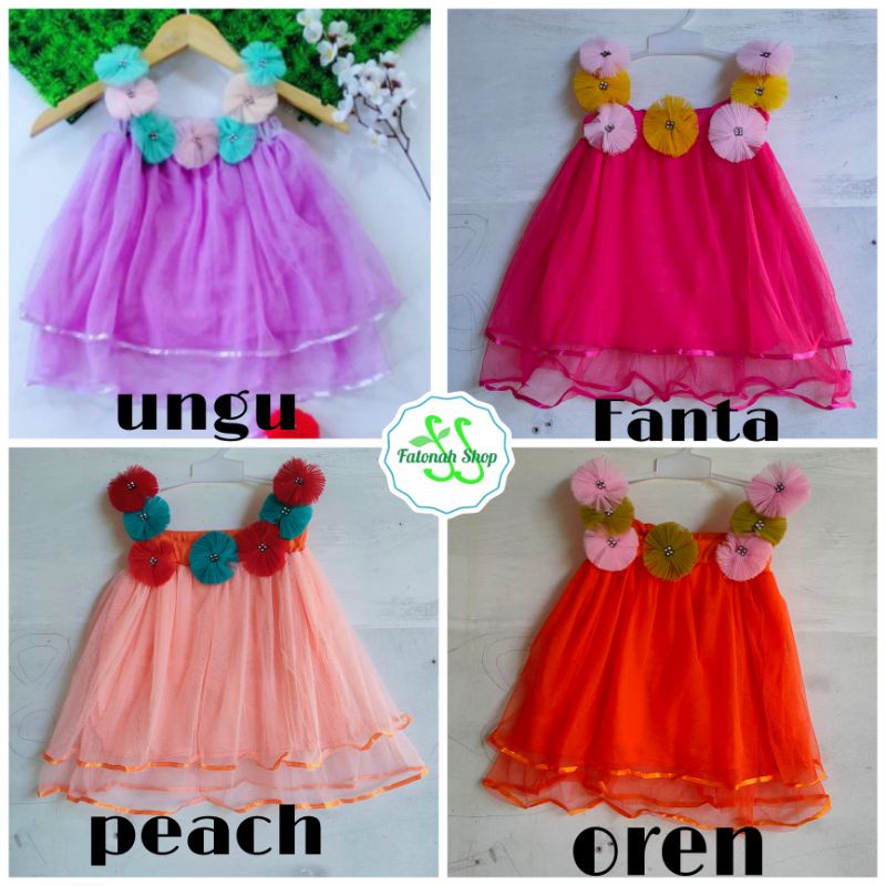 Dress baby Ucansee perempuan cewek 1 2 tahun