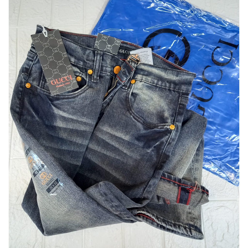 celana jeans pria dewasa panjang Gucci