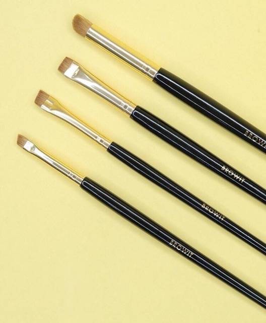 BROWIT BY NONGCHAT Professional Brow Brush By Nongchat Thailand / Blending Flat Angled Kuas Alis Set