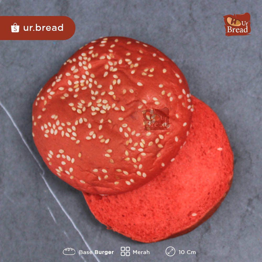 Roti Burger Merah 10cm | Base Burger 10cm Red