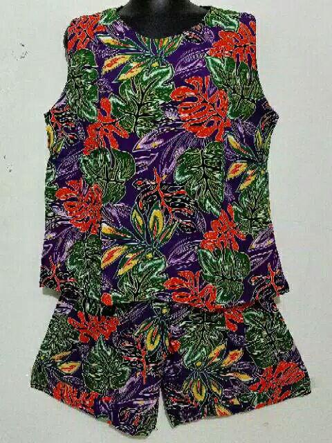 Setelan Hotpant 16 Pendek Kencana Ungu Kub