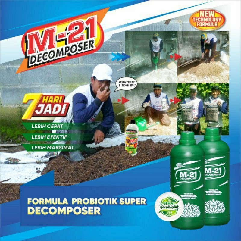 M-21 Decomposer 1 liter Bakteri Pembenah Tanah M21 Dekomposer