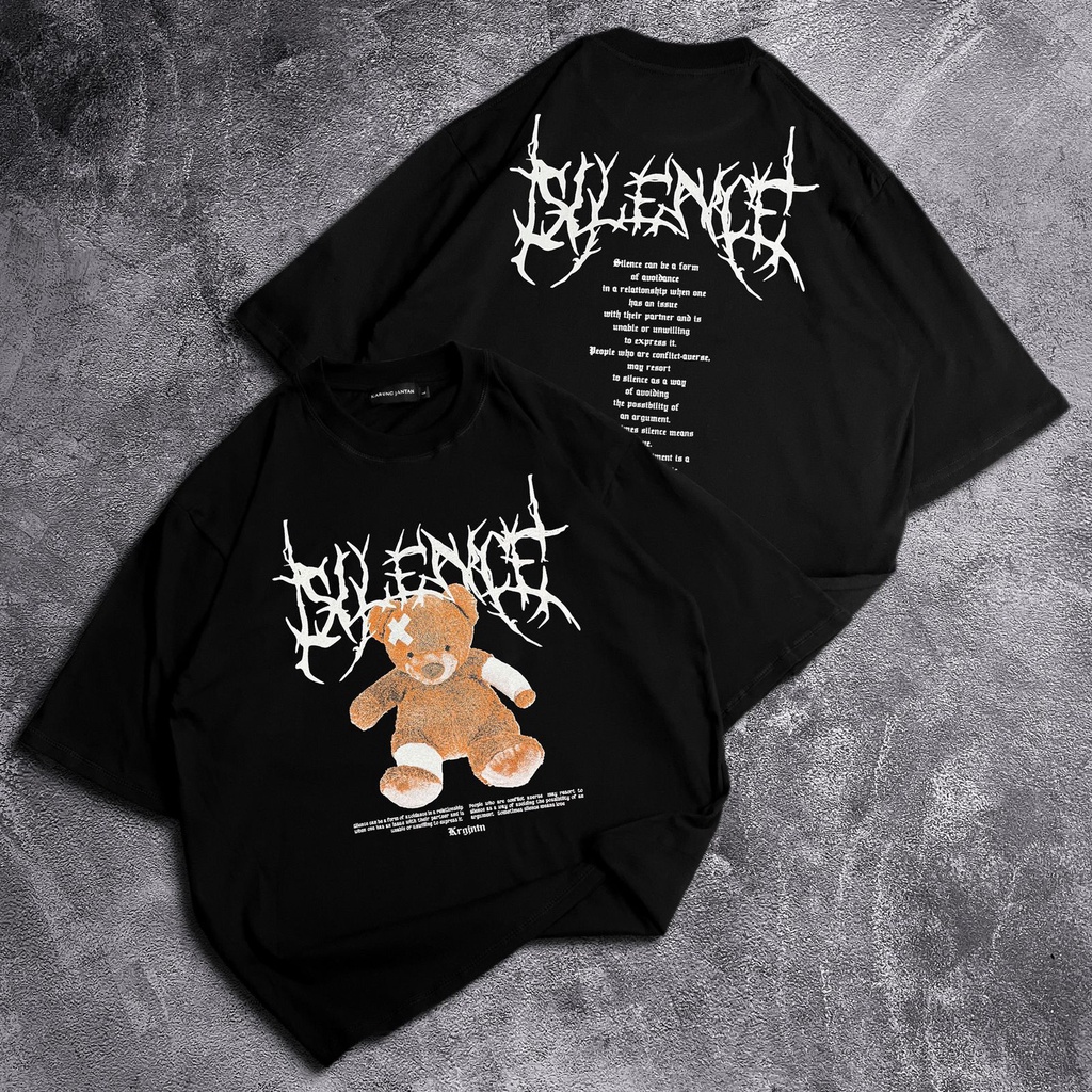 [Oversize] BAJU KAOS OVERSIZE / OVERSIZE T-SHIRT &quot;silence&quot;