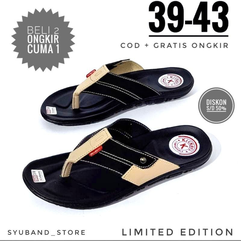  PROMO 10 10 ORIGINAL  SANDAL  JAPIT KULIT KICKERS  