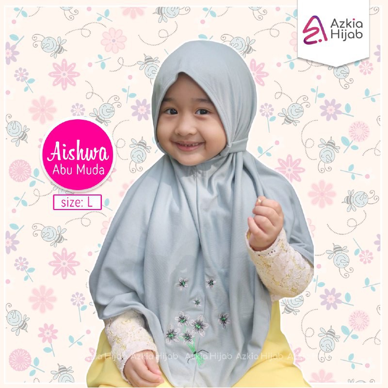  Jilbab  Kerudung Anak Aishwa Size L Warna  1 17 Azkia 