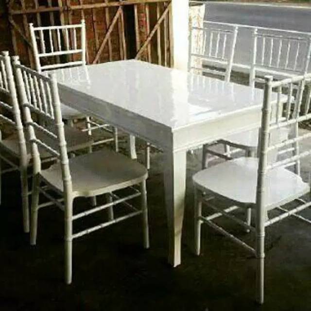 meja makan tiffani duco putih.mebel jepara.furniture jepara