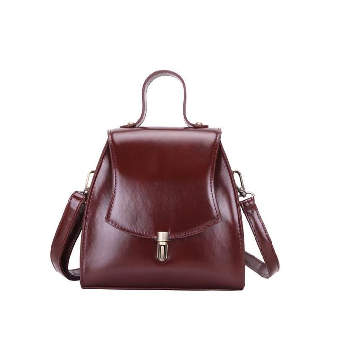 Tas Salempang Cewek Klasik Elegan Brown Coklat EL190918