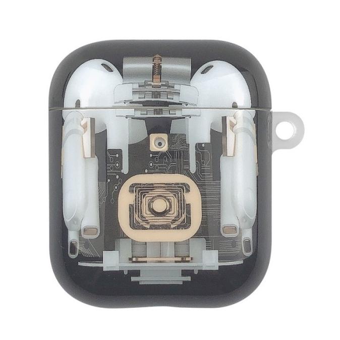 AIRPODS 1 2 MECHANICAL MACHINE TRANSPARENT SILICONE AIRPODS CASE
