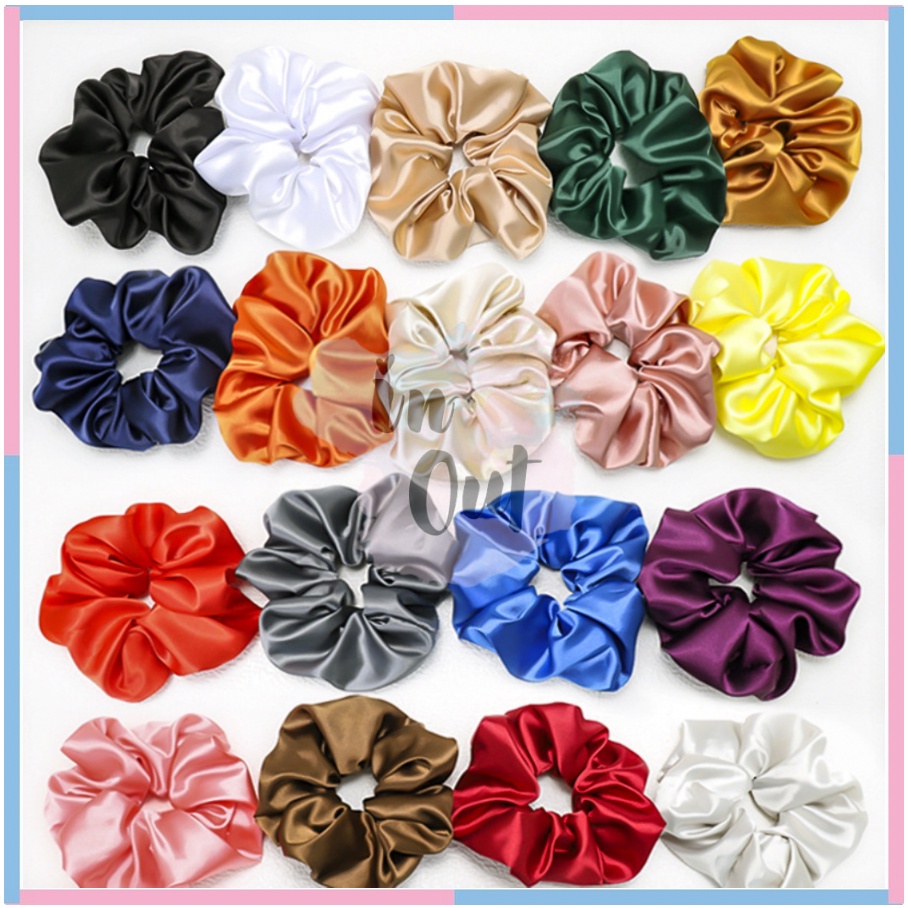 Scrunchie Ikat Rambut satin Ikat Rambut Cepol Hijab Scrunchie korea Fashion murah ACC10