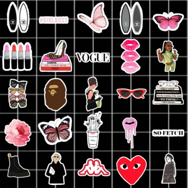 

Aesthetic Sticker (fashion) || waterproof || 25pcs || printjunkiez