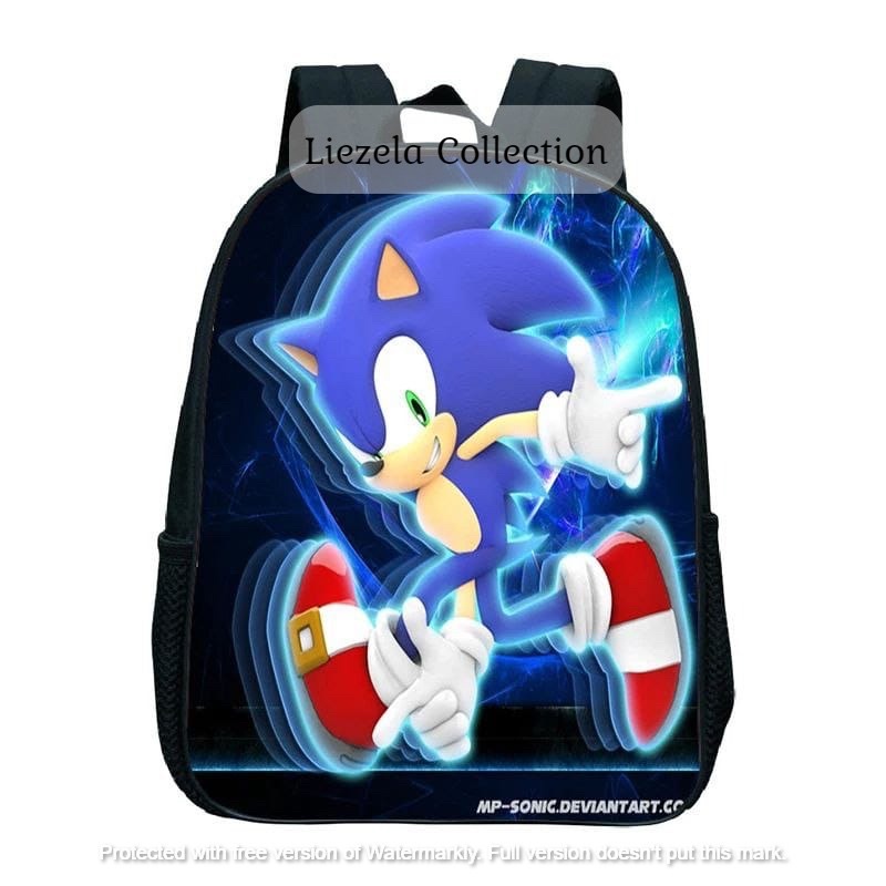 Tas Karakter Anak Tas Anak Anak Tas Gambar Sonic Tas Sekolah Anak Laki Laki Tas Anak PAUD,TK dan SD