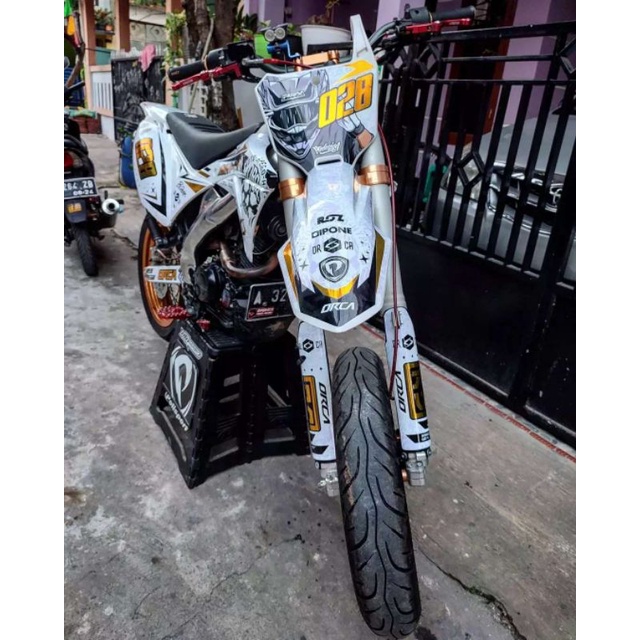 DECAL STICKER STIKER KLX GORDON COMBINASI GOLD