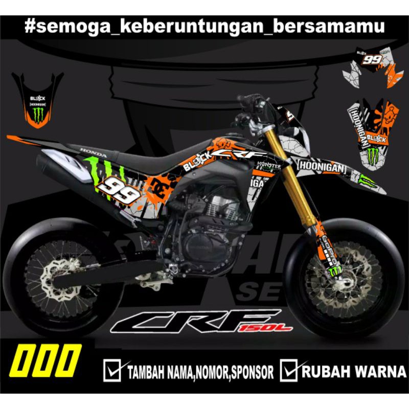 Sticker setiker stiker decal CRF 150 L- Fullbody-Dekal stiker CRF 150 L Trail Supermoto minimalis