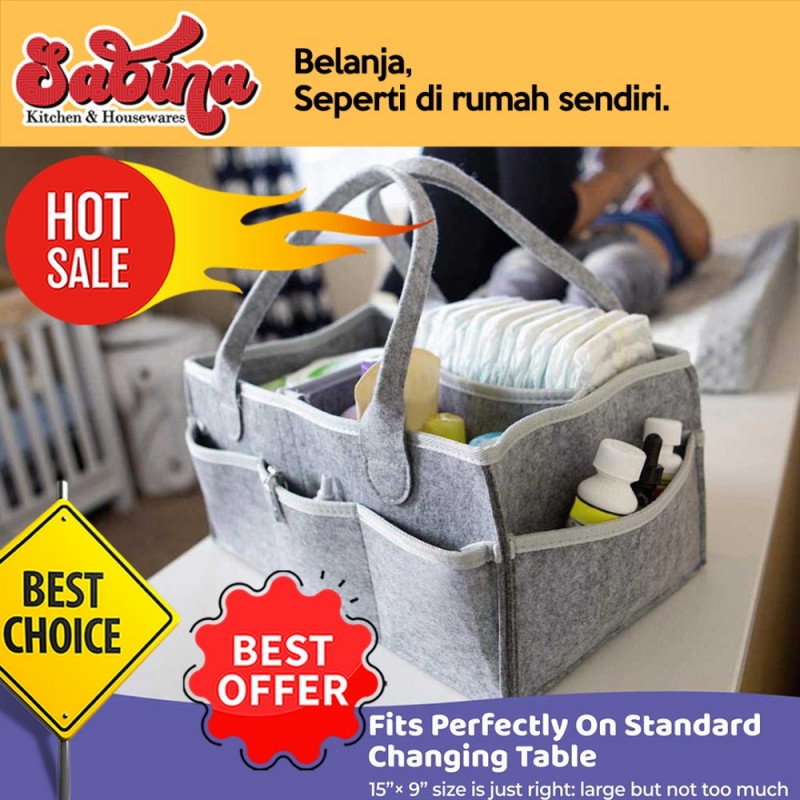 Tas Slot Rak Organizer Perlengkapan Anak Balita Baby Diaper Caddy Bag