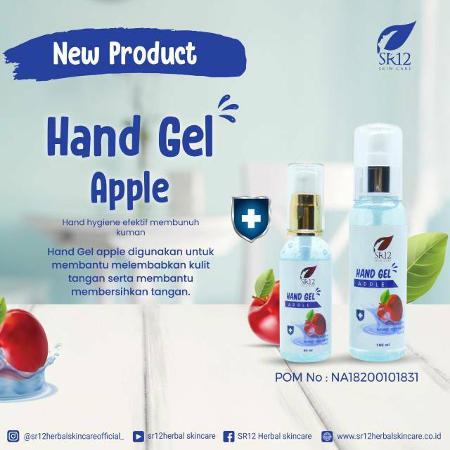 Hand Sanitizer SR12 BPOM/Hand Gel Apple 60ml