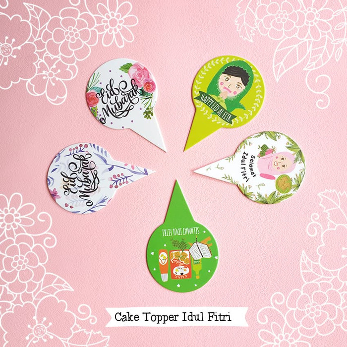 

(CT-IDULFITRI02) toper kue cupcake lucu tema idulfitri lebaran - GROSIR - PROMO - Bisa COD -