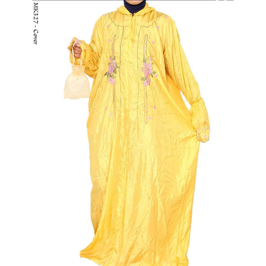 Model Mukena Sutra Paris Khadijah Polos Putih Renda Bordir Terba TK693  Traveling Parasut Abaya - P