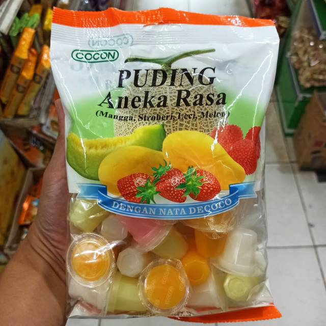 

Cocon Pudding Cup Aneka Rasa Buah Tropical dengan Nata Decoco 25 Cups