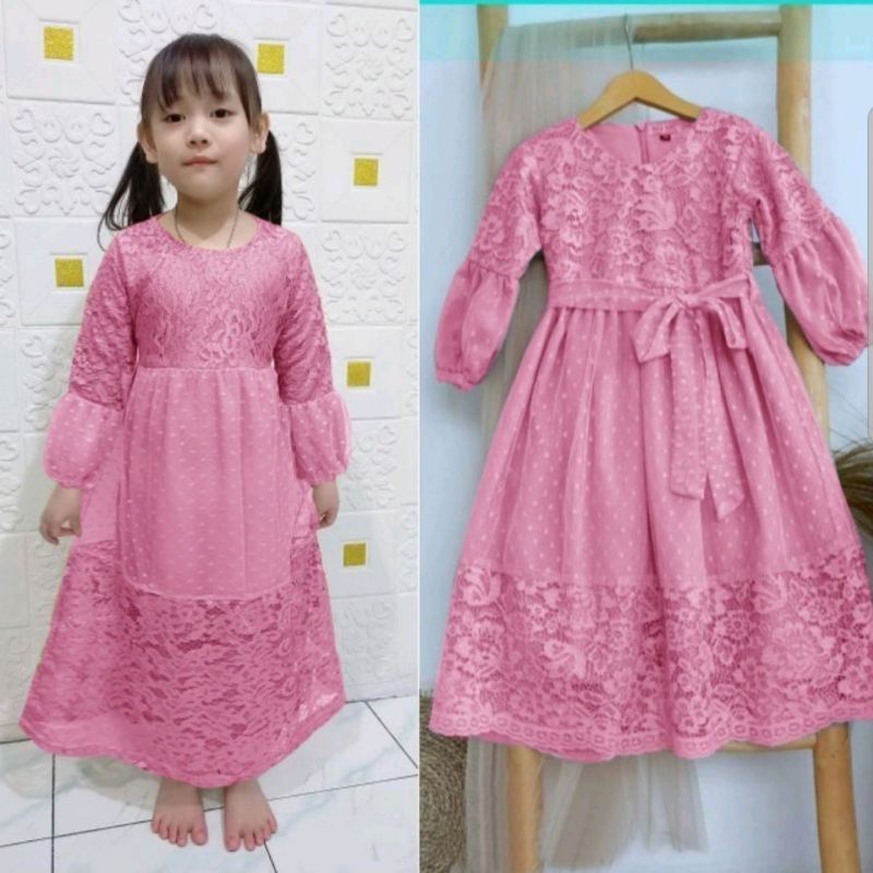 Gamis Anak Belinda / Dress Pesta Anak / Baju Muslim Anak