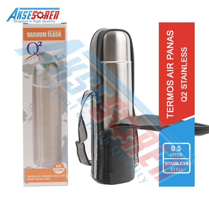 TREMOS AIR PANAS Q2 STAINLESS STELL [500 ML/750 ML/1000 ML] / TEREMOS MINI 0.5 L / TERMOS 1 LITER ST