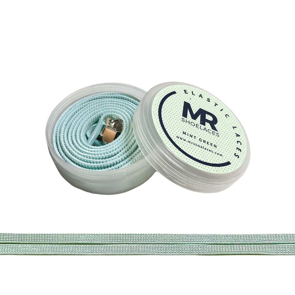 MR Shoelaces GR01 Elastic Mint Green Tali Sepatu Flat Elastis 80cm 100cm 120cm 150cm