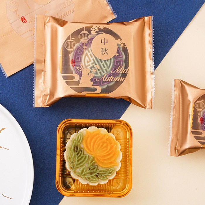 

(50GR) Plastik Mooncake + Tray Mika kue bulan ECER - Tray Bening
