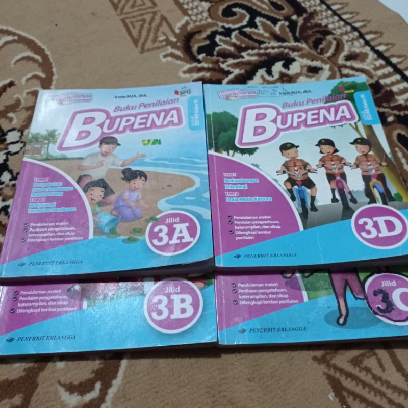 buku bekas kurikulum 2013 edisi revisi BUPENA KELAS 3 SD ERLANGGA BEKAS