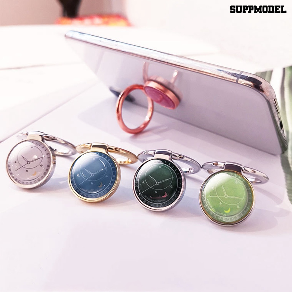 Sdl Ring Holder Hp Universal Bentuk Jam Bahan Metal Bisa Berputar 360