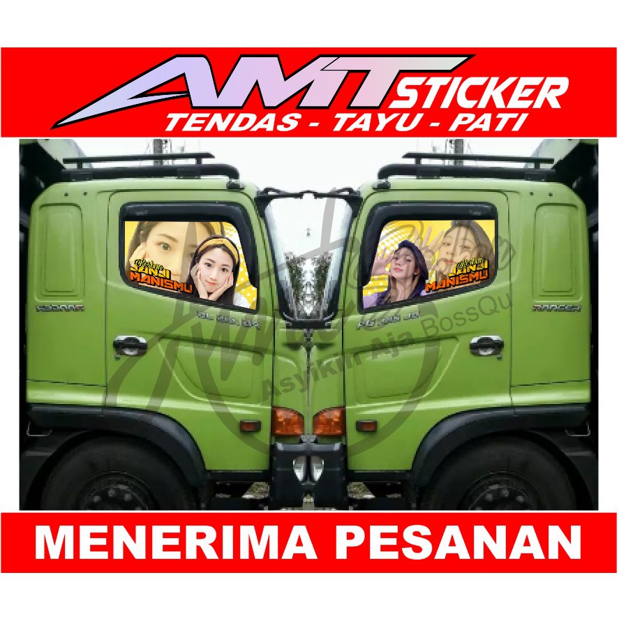 [Terlaris] Stiker Decal One Way Truk Stiker Kaca Samping Truk Hino Stiker Decal Kaca
