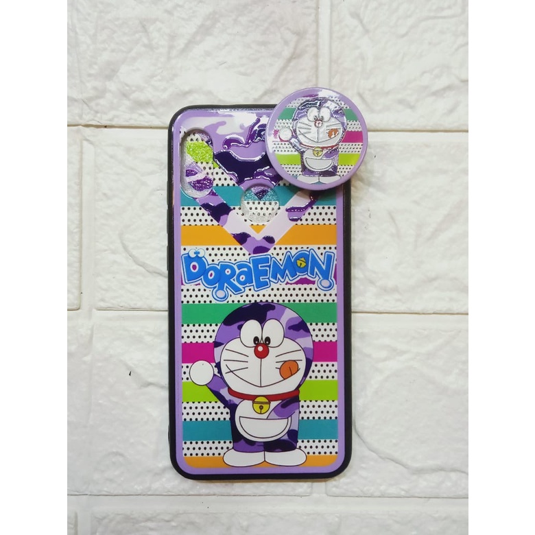 Case Handphone Xiaomi Redmi Note 6PRO+Popsocket Motif Kartun lucu reallpict