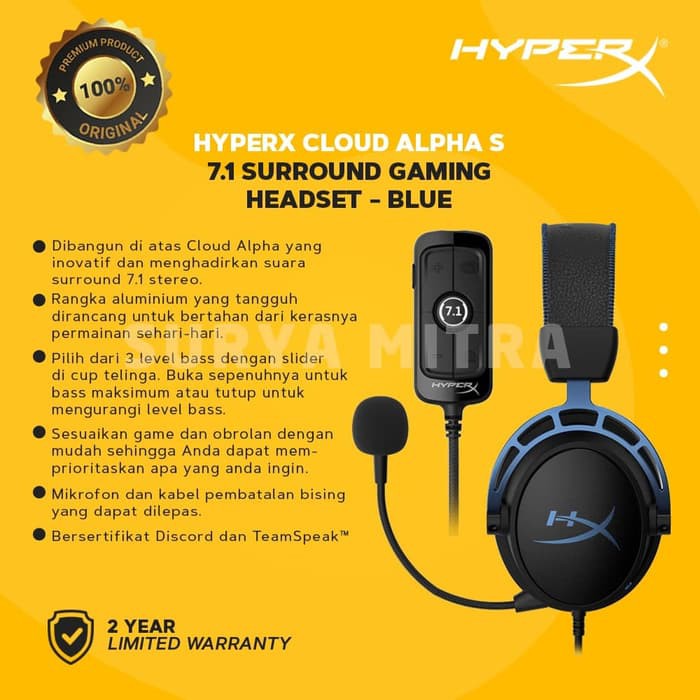 HyperX Cloud Alpha S Gaming Headset 7.1 Surround