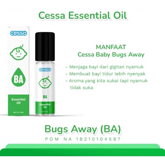 Cessa Essential Oil - Bugs Away | Menjaga Bayi Dari Gigitan Nyamuk