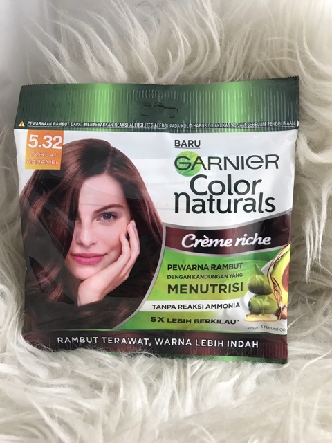 Garnier sachet colour natural / cat rambut garnier / pewarna rambut garnier