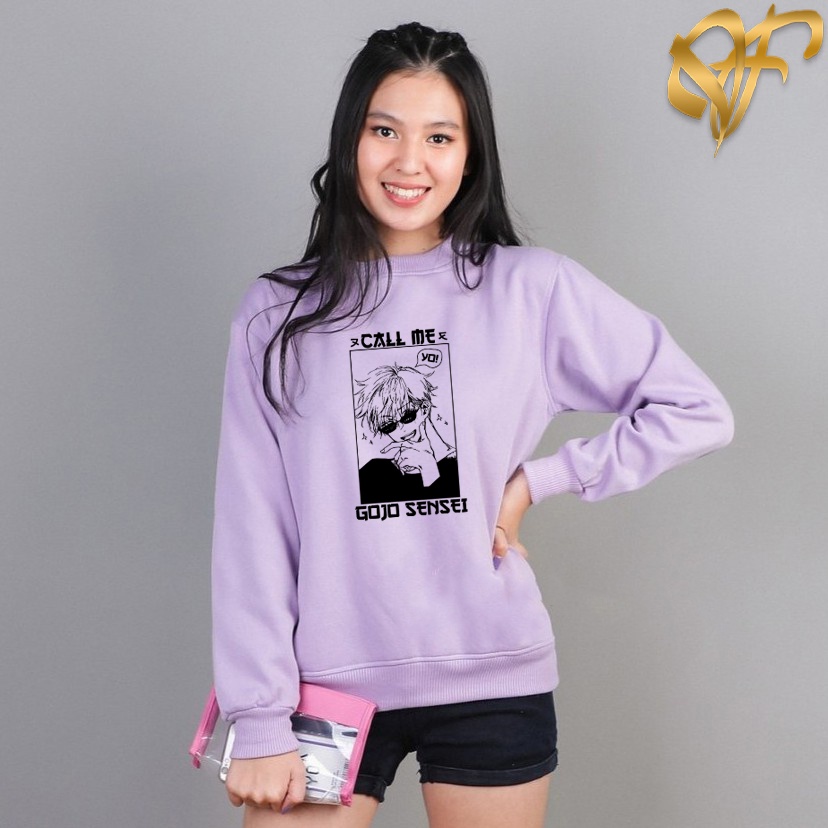 Sweater Gojo Sensei Pria &amp; Wanita | Sweater Korea Style Fleece Cotton | Dhea Fashion