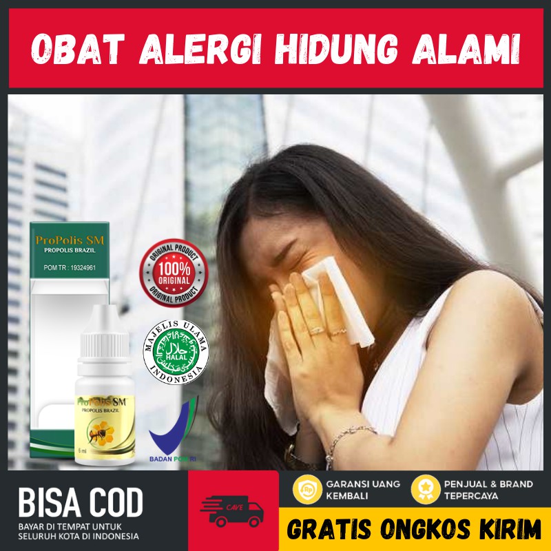 Obat Hidung Tersumbat, Alergi, Sinusitis, Infeksi, ISPA, Influenza / Obat Alergi Hidung - Propolis