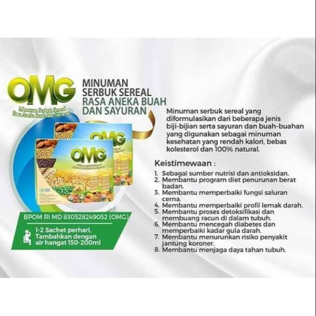 

OMG MINUMAN SERBUK SEREAL RASA BUAH DAN SAYURAN