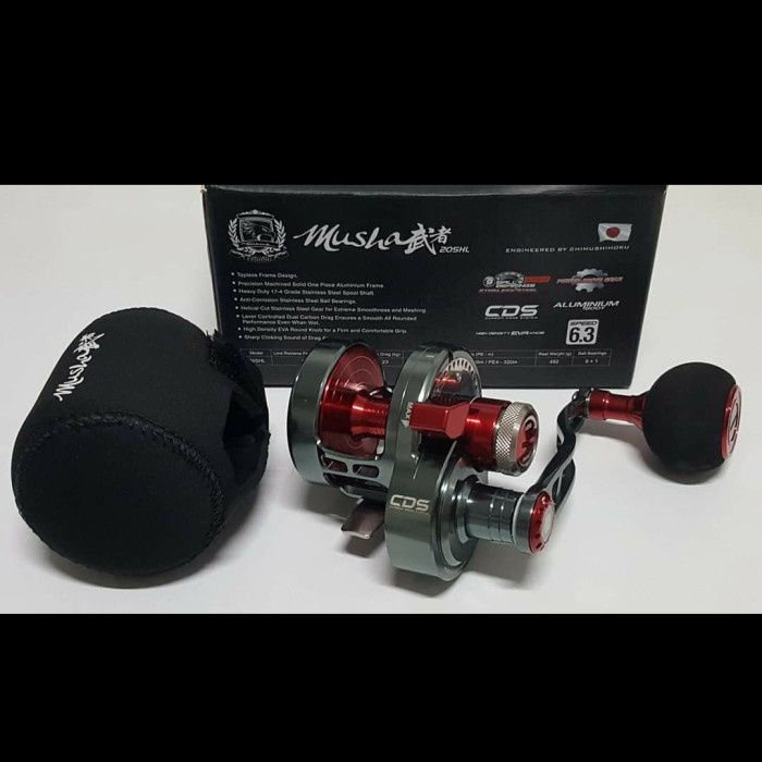 Reel Pancing OH TEAM SEAHAWK MUSHA 20SHL (LEFT HANDLE) - Color SILVER