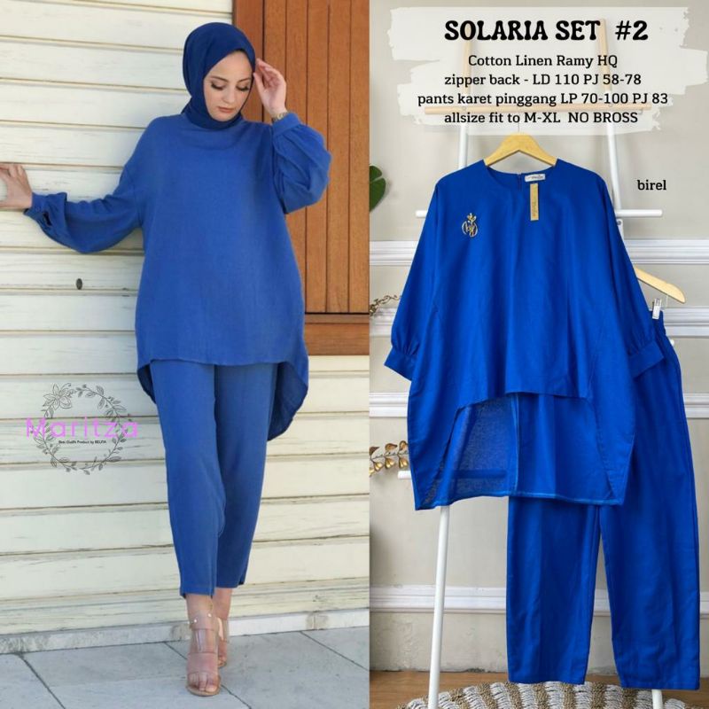 SOLARIA SET#2 by MARITZA  matt Linen Rami Premium / LAVANYA JUMBO SET by unique Setelan Jumbo Motif 